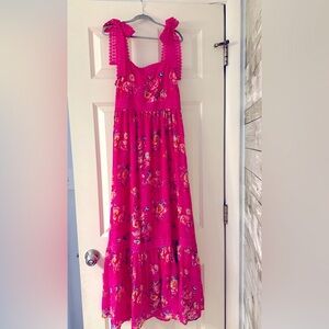 Floral Tie Maxi Dress